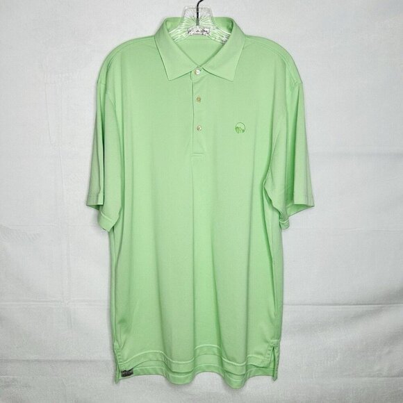 Peter Millar Polo Shirt Men’s L Pale Green Embroidered Chest - Picture 1 of 7